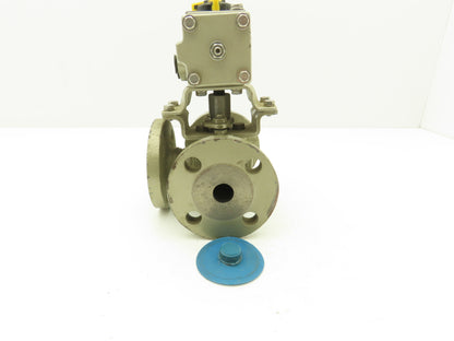 NDV Nippon EPN1304NB-L2 DN20 3/4" Flanged 3-Way Ball Valve & Pneumatic Actuator