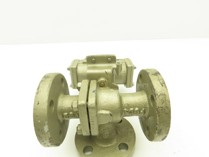 NDV Nippon EPN1304NB-L2 DN20 3/4" Flanged 3-Way Ball Valve & Pneumatic Actuator