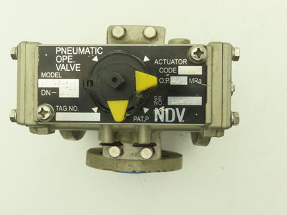 NDV Nippon EPN1304NB-L2 DN20 3/4" Flanged 3-Way Ball Valve & Pneumatic Actuator