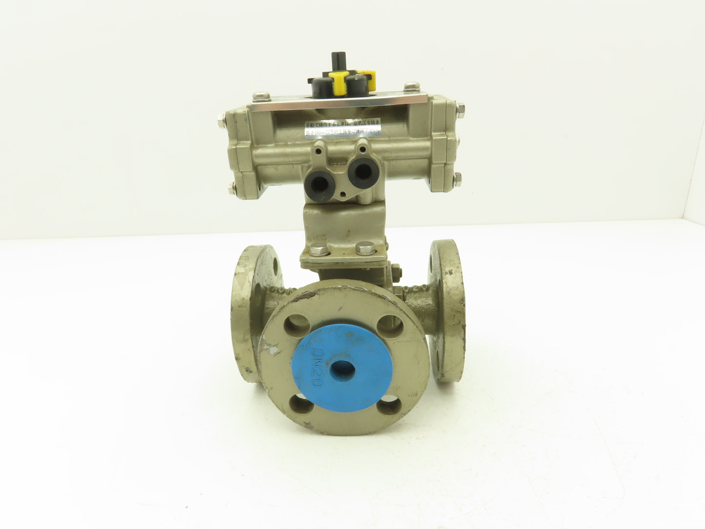 NDV Nippon EPN1304NB-L2 DN20 3/4" Flanged 3-Way Ball Valve & Pneumatic Actuator