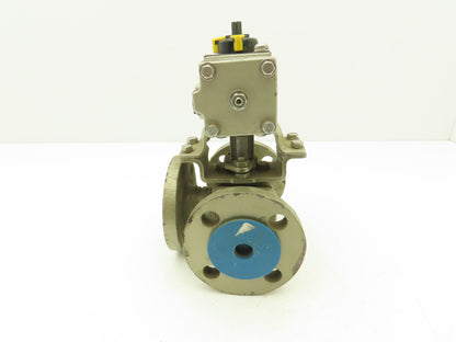 NDV Nippon EPN1304NB-L2 DN20 3/4" Flanged 3-Way Ball Valve & Pneumatic Actuator