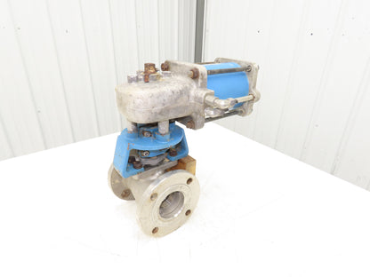 Jamesbury 3" 7150 31 3600MTT Stainless Ball Valve 316SS Flanged ST-200B Actuator
