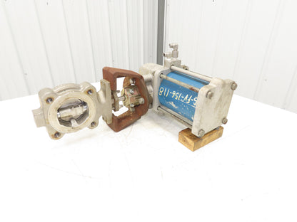 Jamesbury 3" 815L 11 3600TT Wafer Sphere Butterfly Valve 316SS ST-200B Actuator