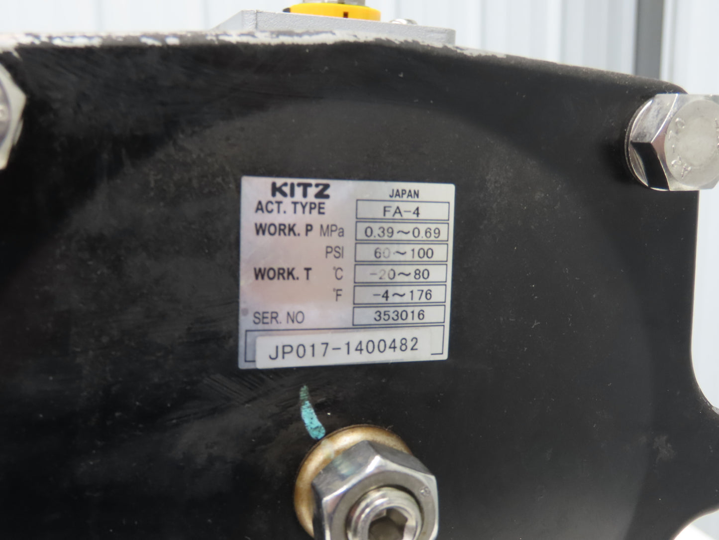 Kitz 10K-80 3" Stainless Ball Valve 316SS Flanged FA-4 Pneumatic Actuator