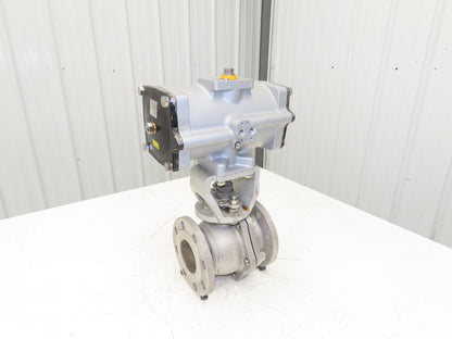 Kitz 10K-80 3" Stainless Ball Valve 316SS Flanged FA-4 Pneumatic Actuator
