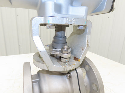 Kitz 10K-80 3" Stainless Ball Valve 316SS Flanged FA-4 Pneumatic Actuator