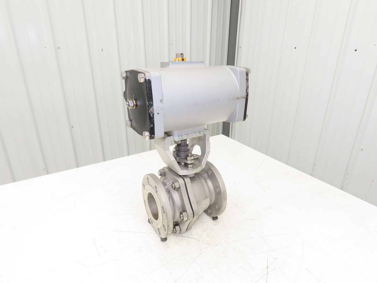 Kitz 10K-80 3" Stainless Ball Valve 316SS Flanged FA-4 Pneumatic Actuator