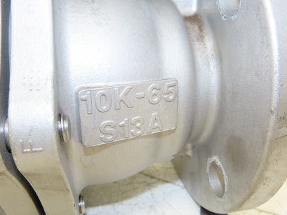 Kitz 10K-65 2.5" Stainless Ball Valve 316SS Flanged F-Series Actuator