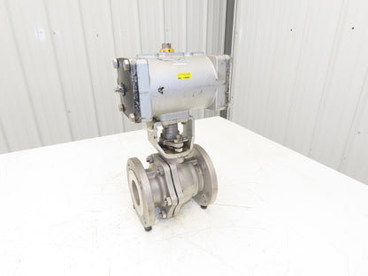 Kitz 10K-65 2.5" Stainless Ball Valve 316SS Flanged F-Series Actuator