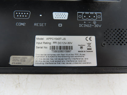 Nexcom APPC1543T-JS 15" HMI Touch Screen Control Panel Windows 7