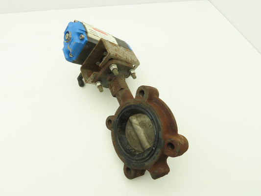 Marwin UT1DA Pneumatic Actuator 3" Lug Butterfly Valve Stainless Disc