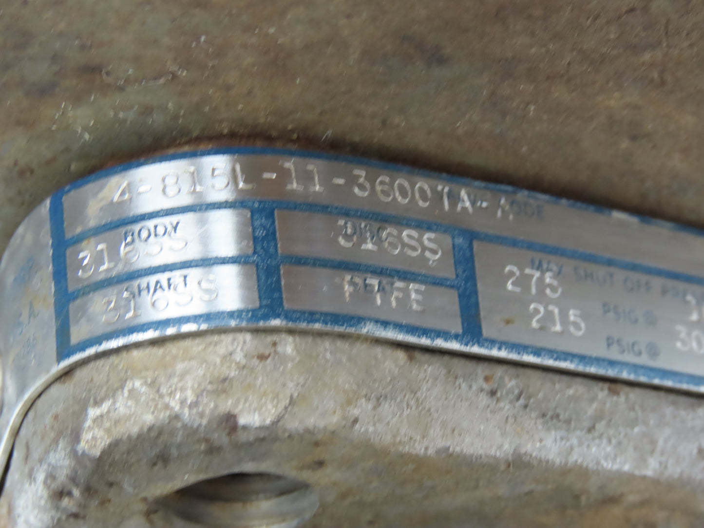 Jamesbury 4" 815L 11 3600TA-A Wafer Sphere Butterfly Valve 316SS ST200B Actuator