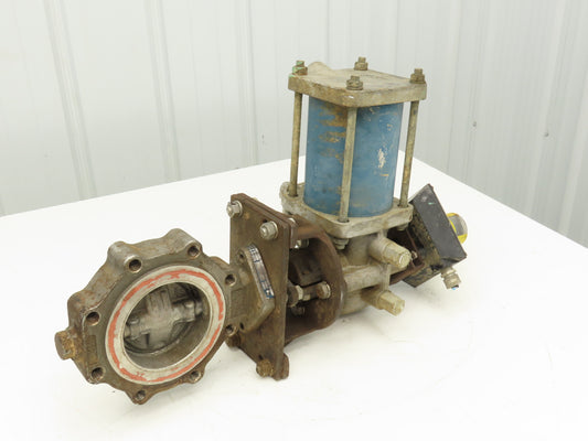 Jamesbury 4" 815L 11 3600TA-A Wafer Sphere Butterfly Valve 316SS ST200B Actuator