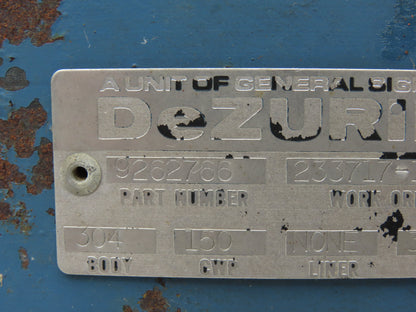 DeZurik KBD 3" 304 Stainless Knife Gate Valve w/Air Cylinder Actuator *Read*