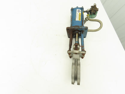 DeZurik KBD 3" 304 Stainless Knife Gate Valve w/Air Cylinder Actuator *Read*