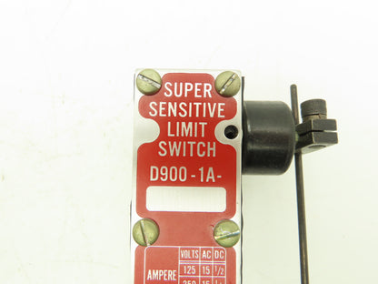 National Acme Co D900-1A Limit Switch Super Sensitive 125/250/460VAC