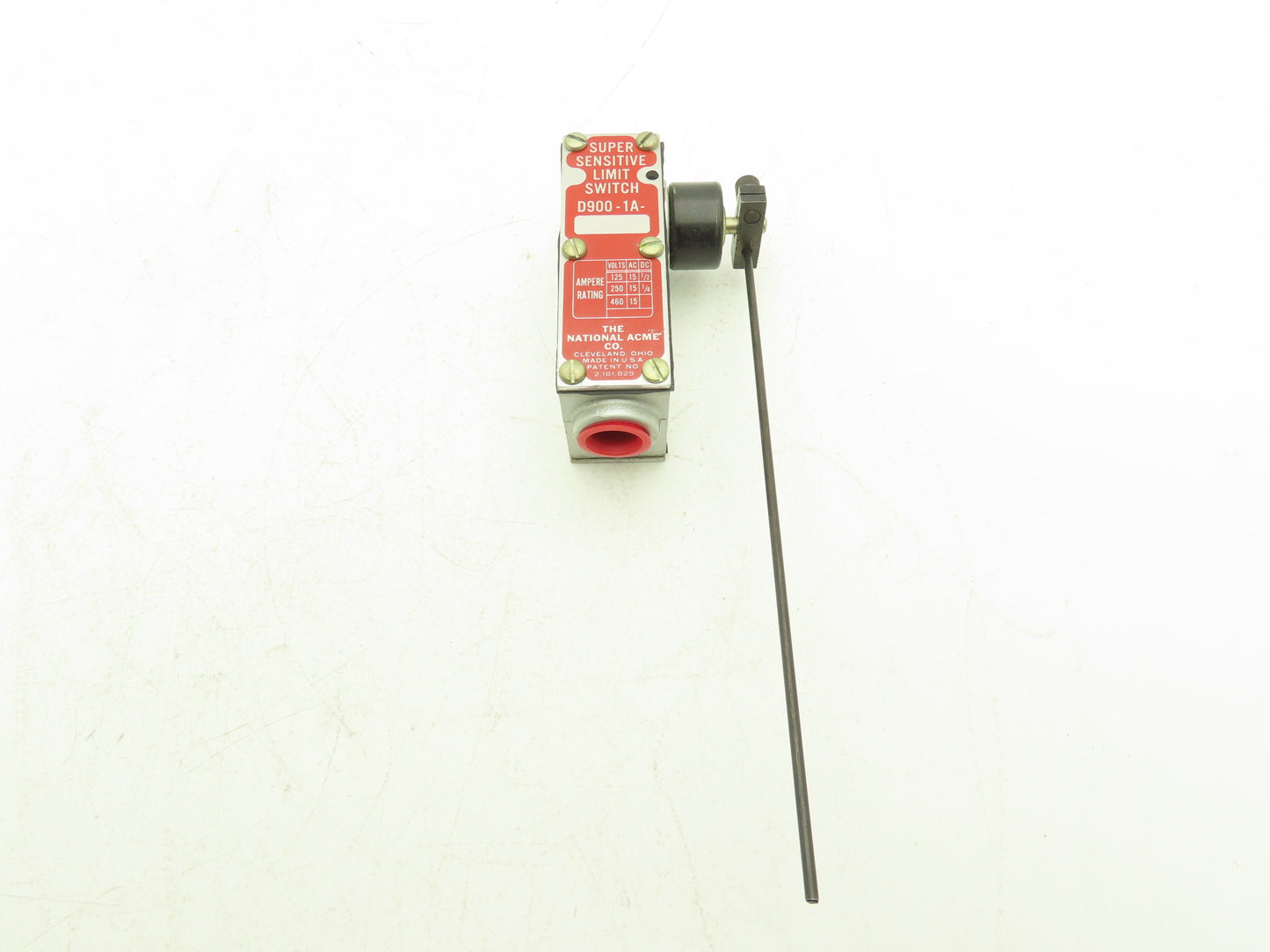 National Acme Co D900-1A Limit Switch Super Sensitive 125/250/460VAC