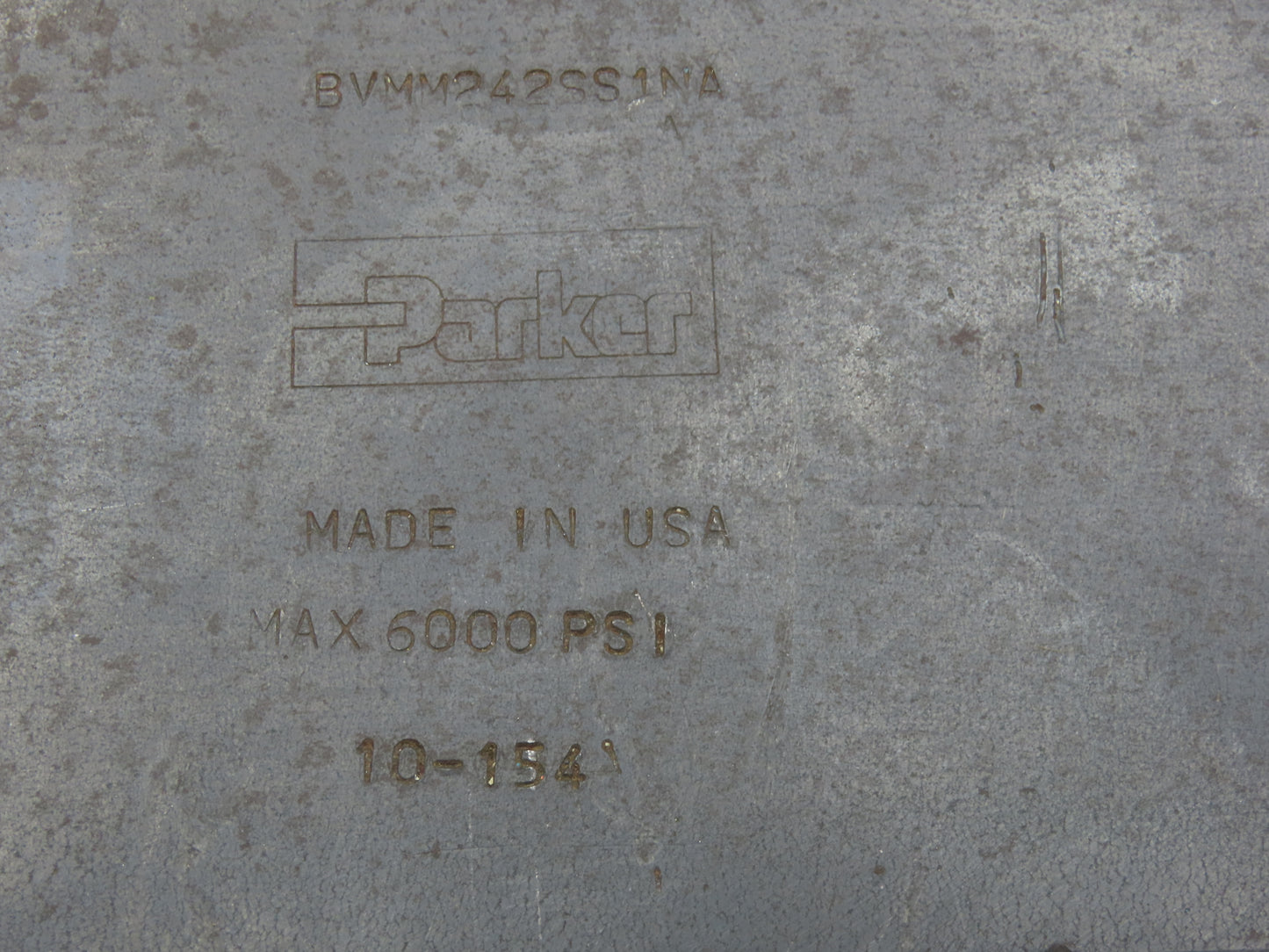 Parker BVMM242SS1NA High Pressure Ball Valve 6000psi Manifold Mount No Handle