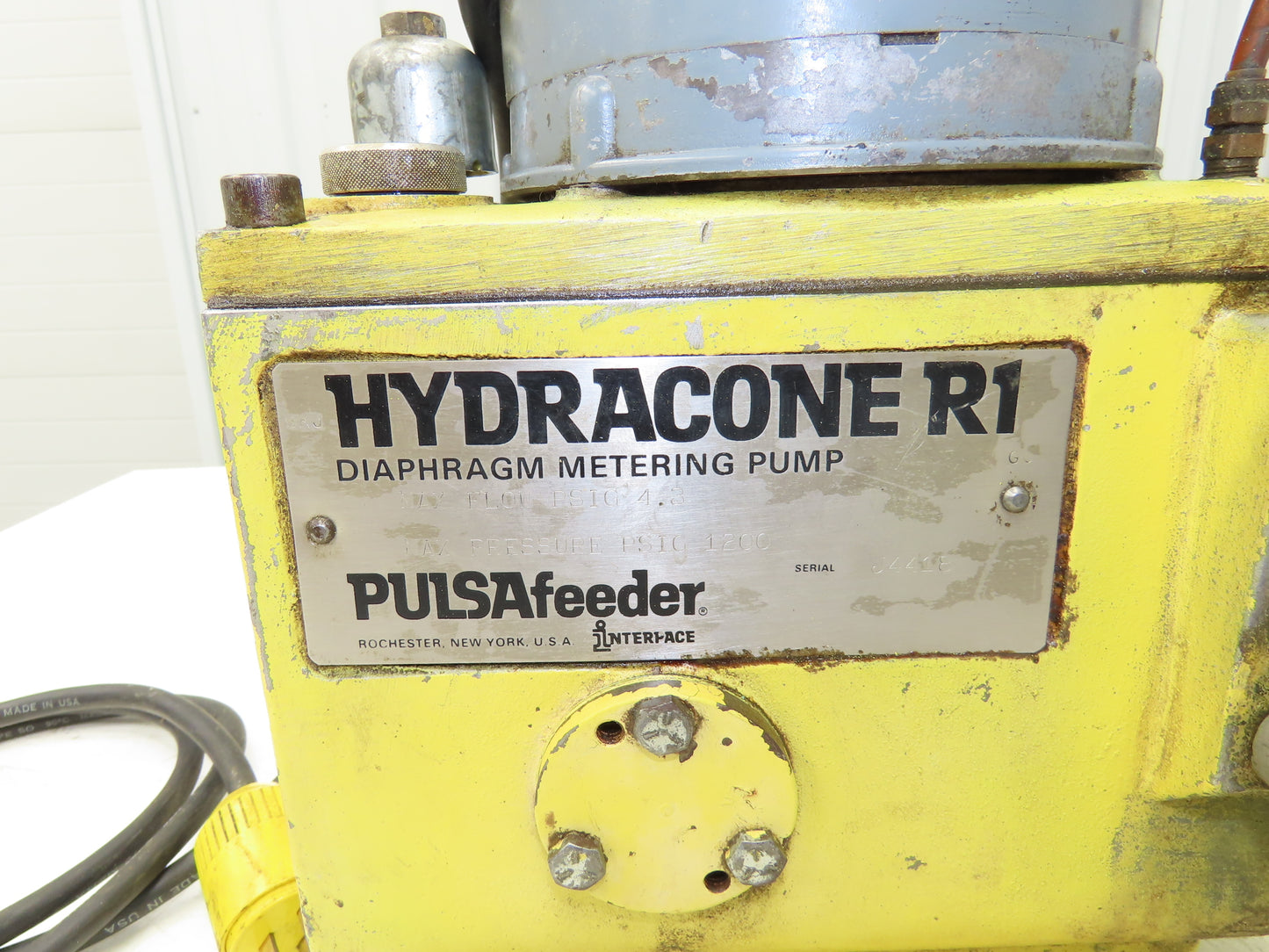 Pulsafeeder Hydracone R1 Metering Pump Hydraulically Actuated Diaphragm 1/4Hp