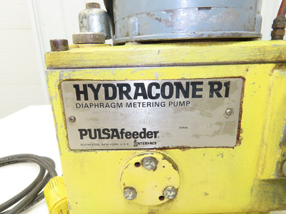 Pulsafeeder Hydracone R1 Metering Pump Hydraulically Actuated Diaphragm 1/4Hp