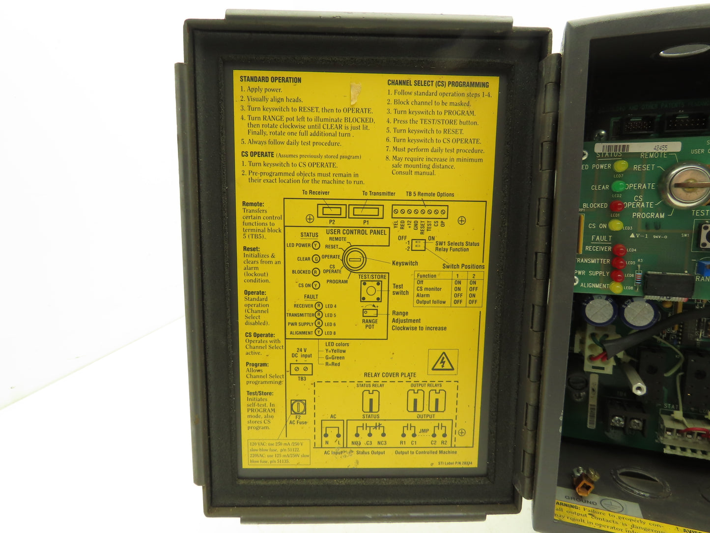 STI 43268-03 Mini Safe Flexsafe 4300B Light Curtain Control Box MS4312B