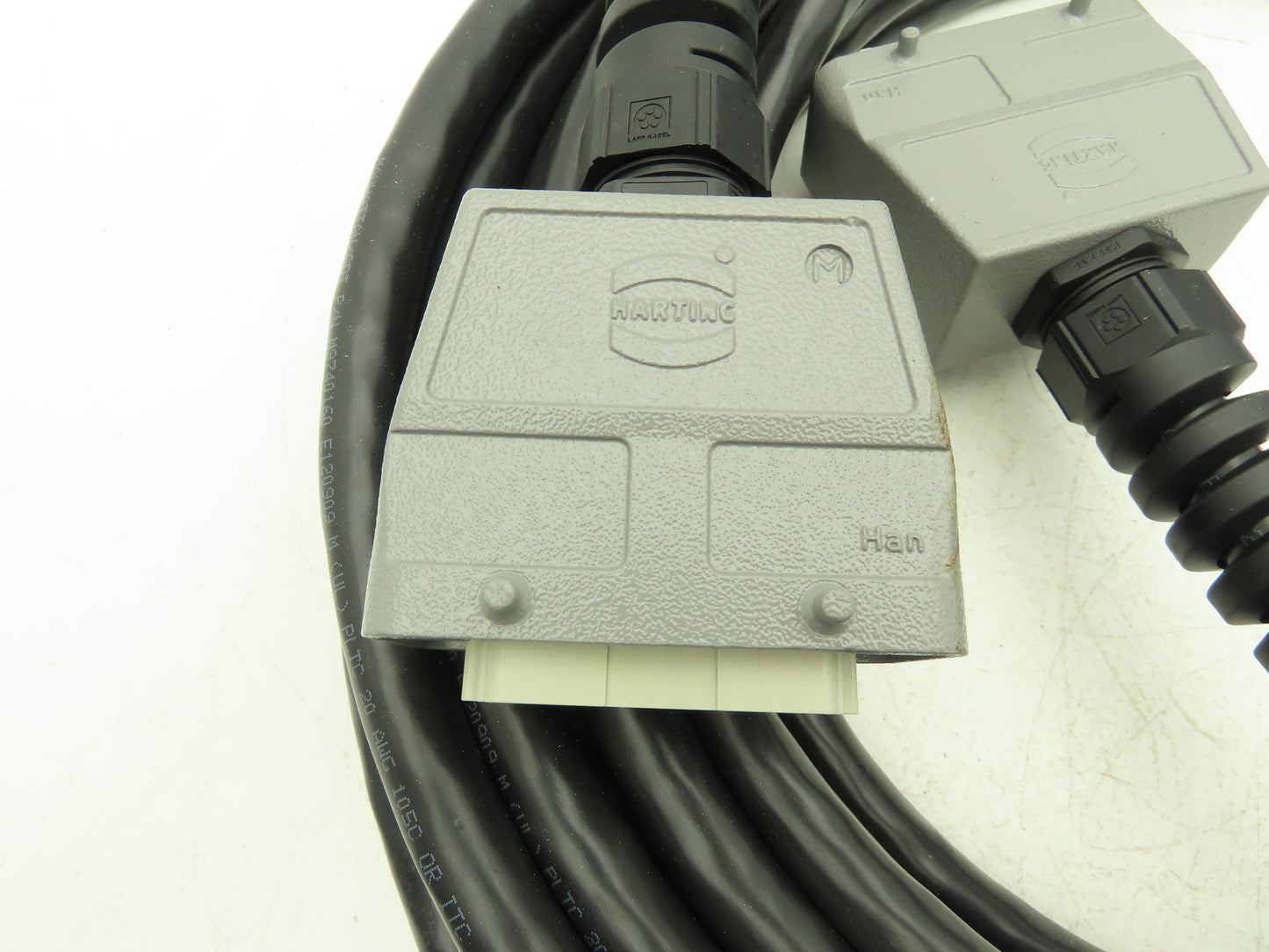 Harting 1042185A 32-Pin Extension Cable 70' Male & Female Straight hood