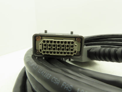 Harting 1042185A 32-Pin Extension Cable 70' Male & Female Straight hood