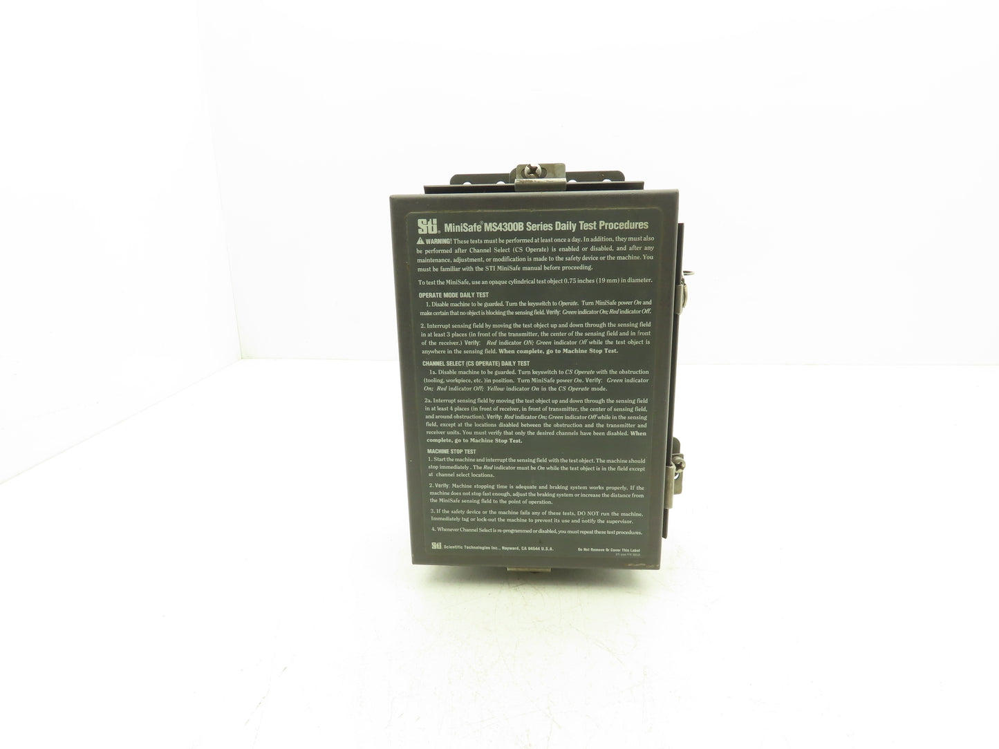 STI 43268-09 Mini Safe Flexsafe MS4300B Light Curtain Control Box MS4336B