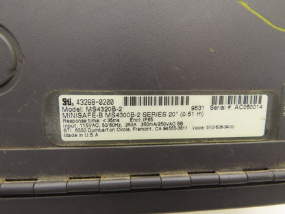 STI 43268-0200 Mini Safe Flexsafe MS4300B-2 Light Curtain Control Box MS4320B-2