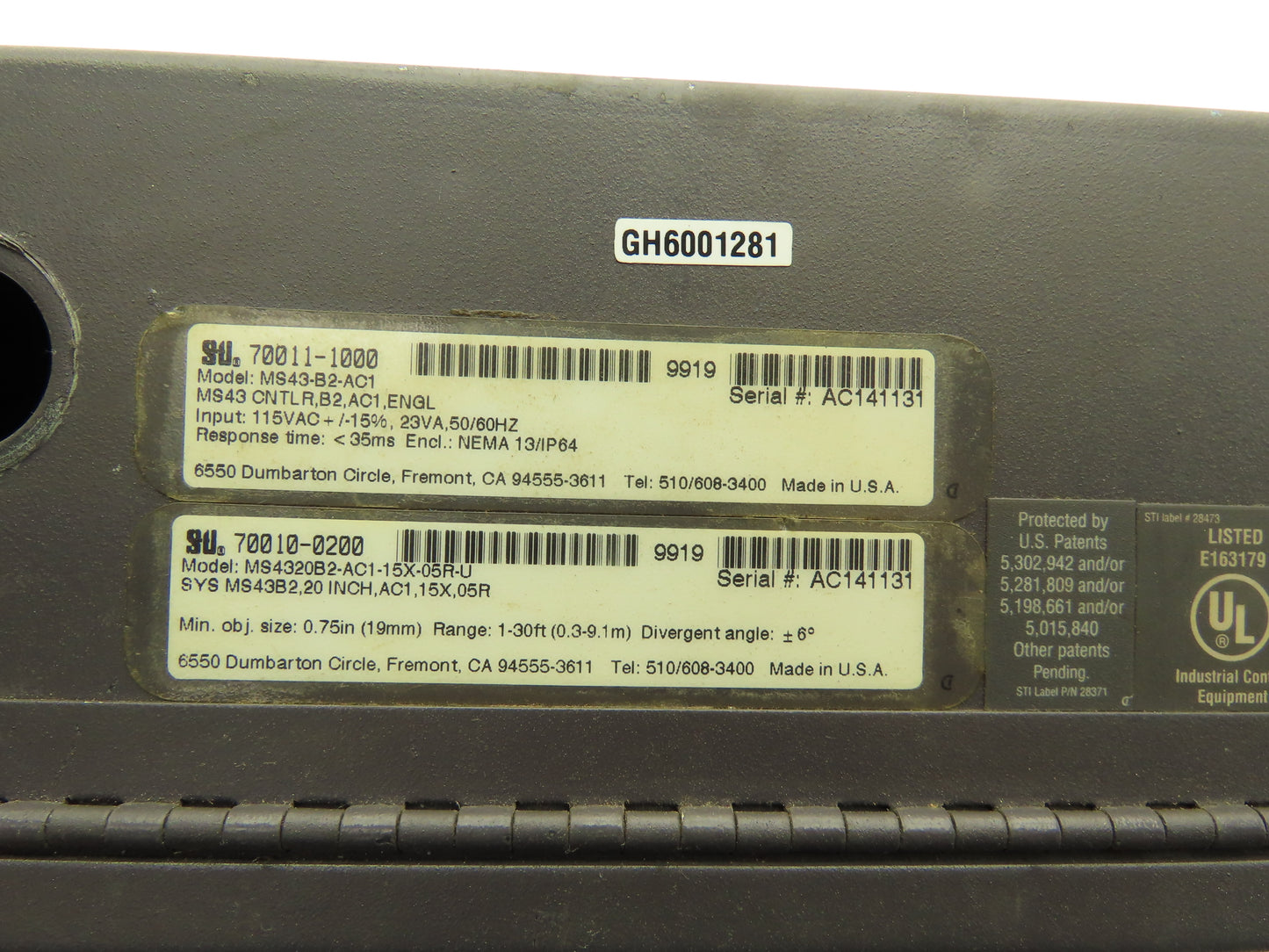 STI 70010-0200 Mini Safe Flexsafe MS4300B-2 Light Curtain Control Box