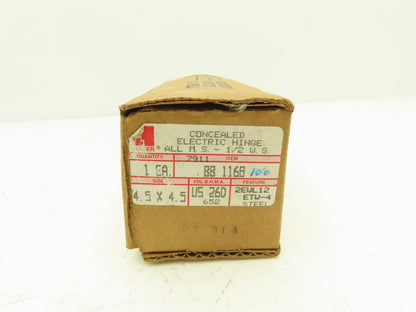 Hager US26D Concealed Electric Hinge Max 48VDC/AC 1.A 4.5" x 4.5" Steel