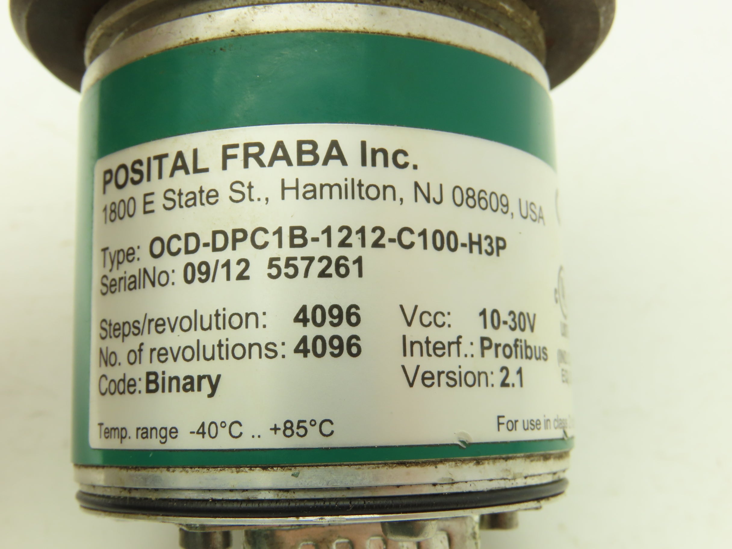 Posital Fraba OCD-DPC1B-1212-C100-H3P Rotary Encoder Profibus Ver 2.1 ...