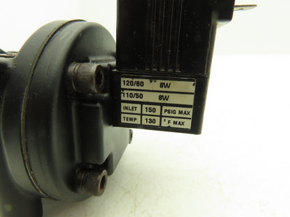 Norgren A1014C-A1 Poppet Solenoid Valve W 120VAC Control 1/2" NPT 150 PSIG NC