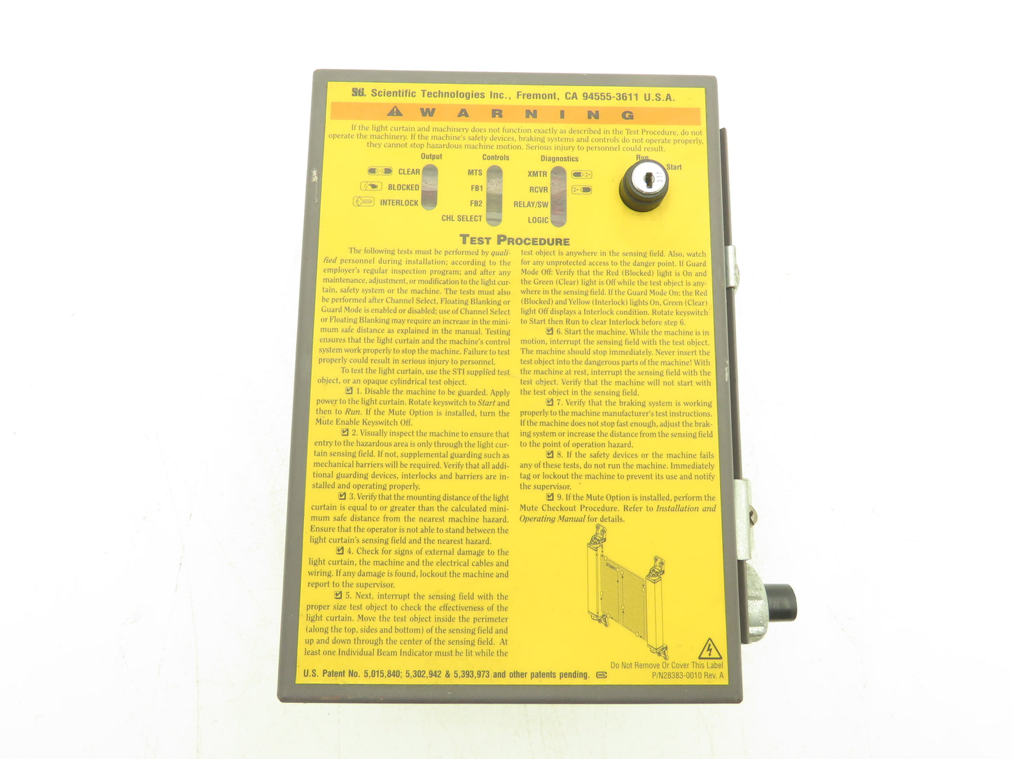STI 42748-4120 MicroSafe Light Curtain Control Box MC42D-2-DC 0.3-9M Range