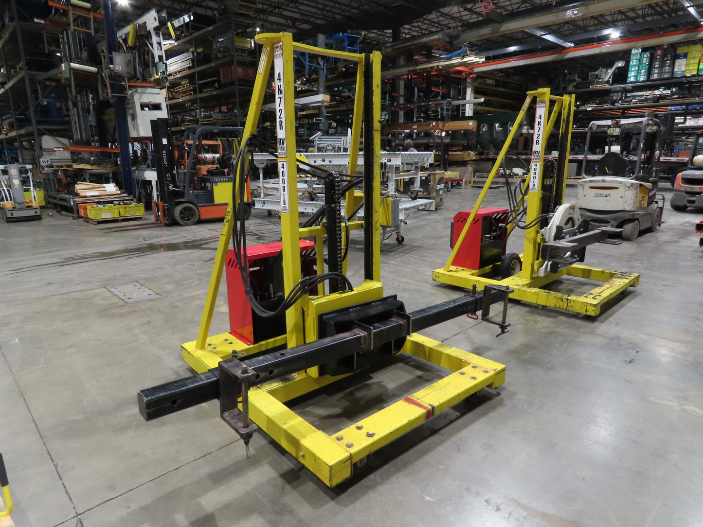 PWI 4K72R Mobile Frame Chassis Rotator RV Trailer Hydraulic 230/480V 3Ph 4000lbs