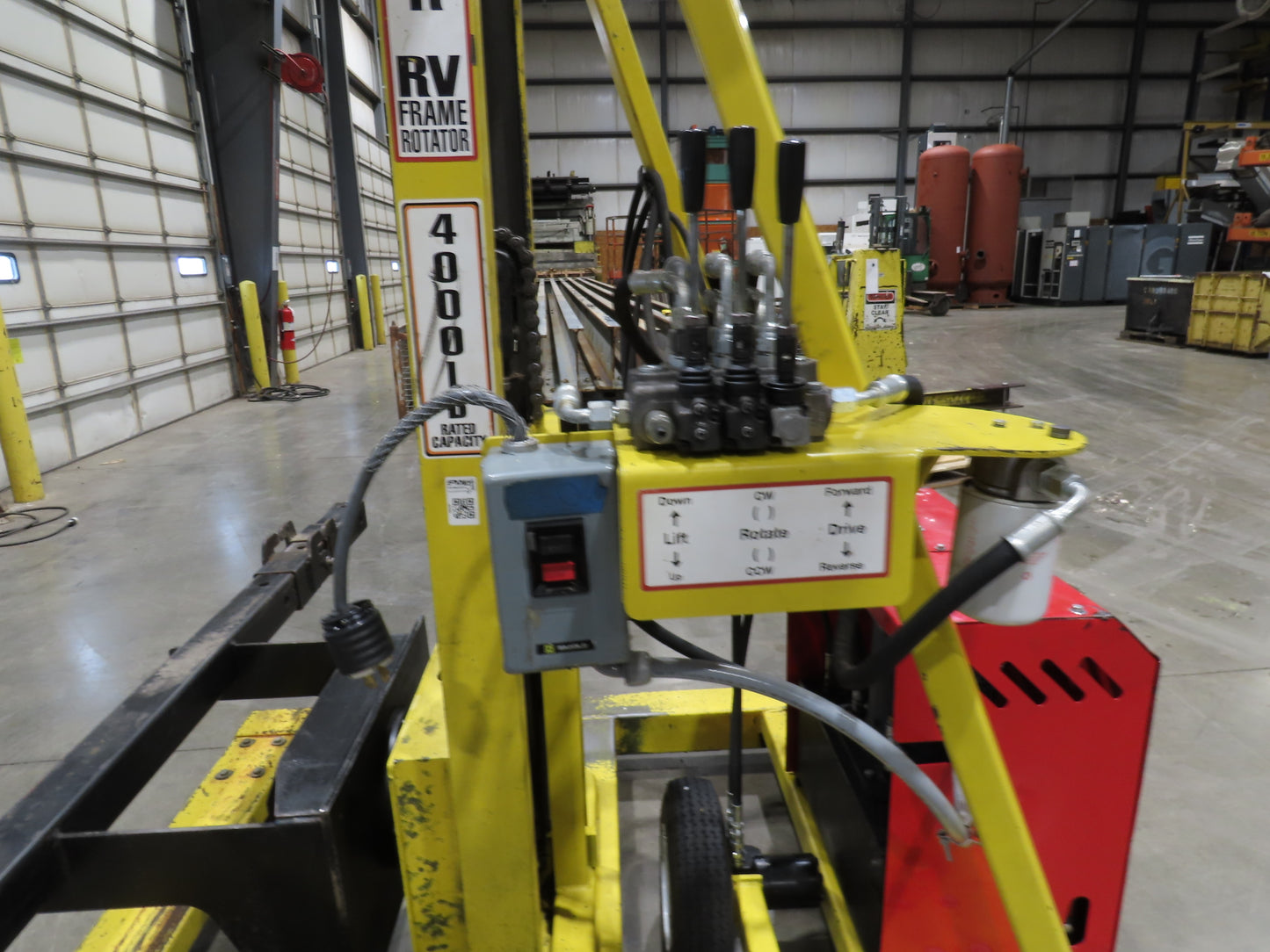 PWI 4K72R Mobile Frame Chassis Rotator RV Trailer Hydraulic 230/480V 3Ph 4000lbs