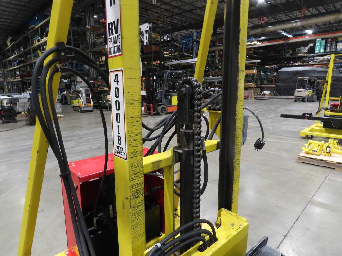 PWI 4K72R Mobile Frame Chassis Rotator RV Trailer Hydraulic 230/480V 3Ph 4000lbs