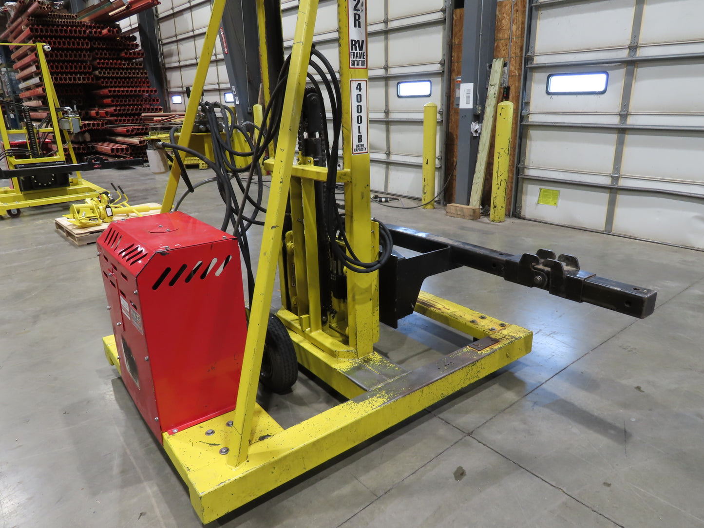 PWI 4K72R Mobile Frame Chassis Rotator RV Trailer Hydraulic 230/480V 3Ph 4000lbs