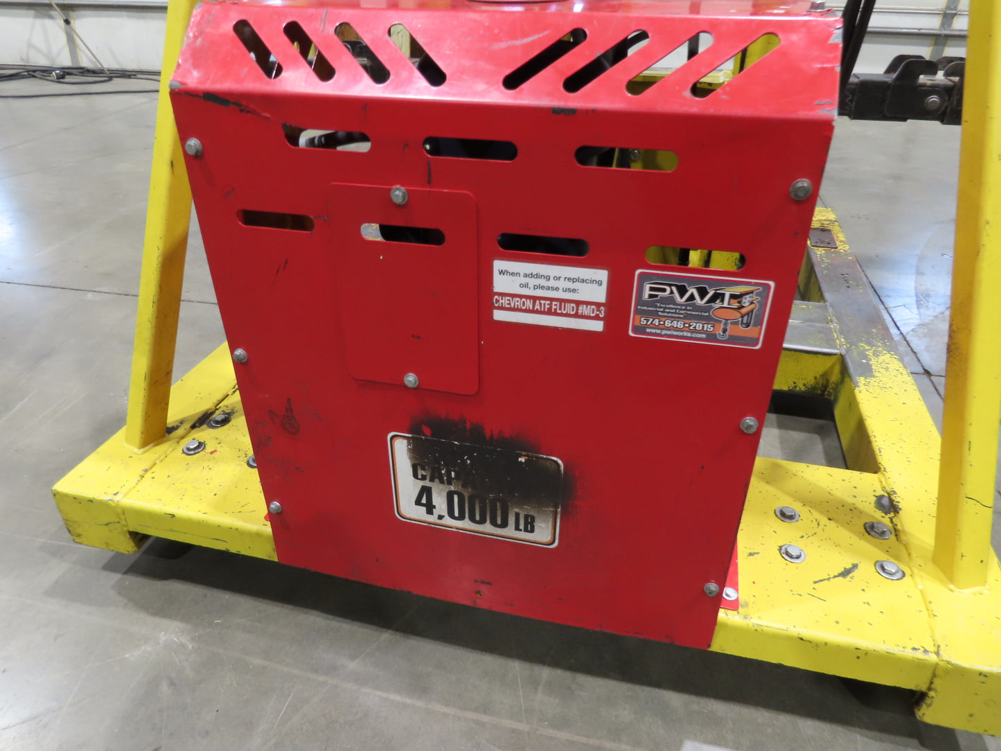 PWI 4K72R Mobile Frame Chassis Rotator RV Trailer Hydraulic 230/480V 3Ph 4000lbs