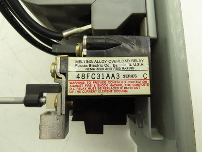 Furnas 22FP32AFE3 Reversing Motor Starter 25Hp Size 2 Max 45A 600 VAC Overload