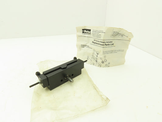Parker XR077-090FT-RB23-A Pneumatic Rotary Actuator 3/8" Shaft 90Deg Rotation