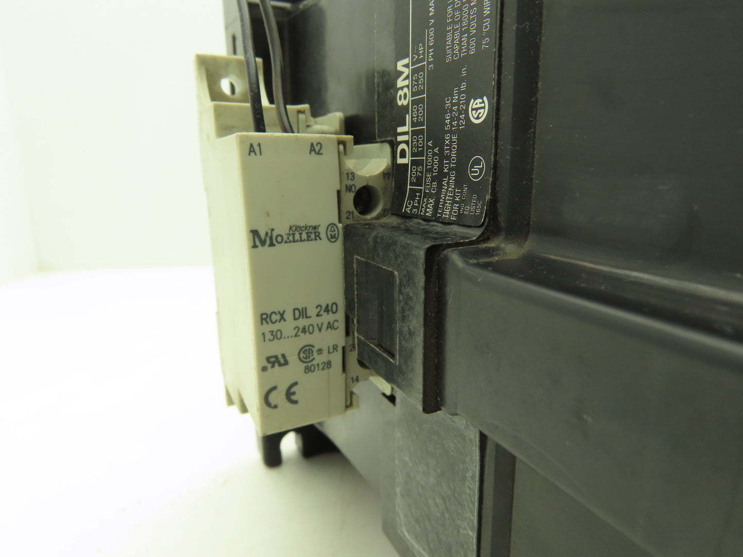 Moeller DIL8M AC Motor Starter Contactor 250Hp 600V 3Ph 240V Coil