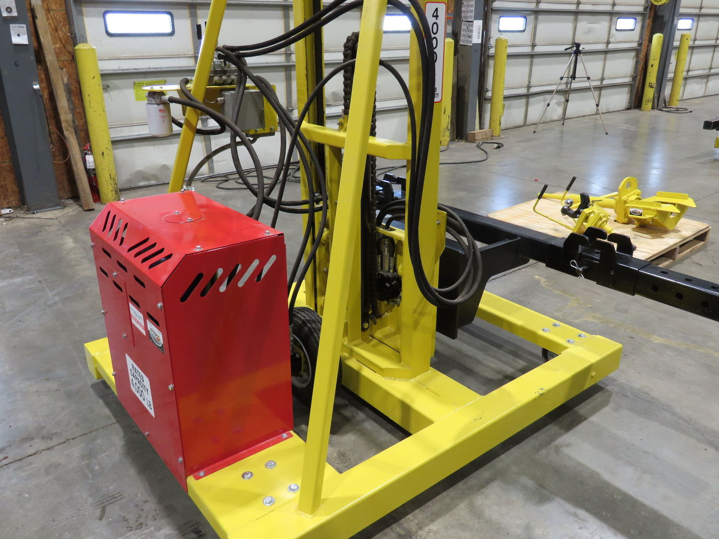 PWI 4K72R Mobile Frame Chassis Rotator RV Trailer Hydraulic 230/480V 3Ph 4000lbs