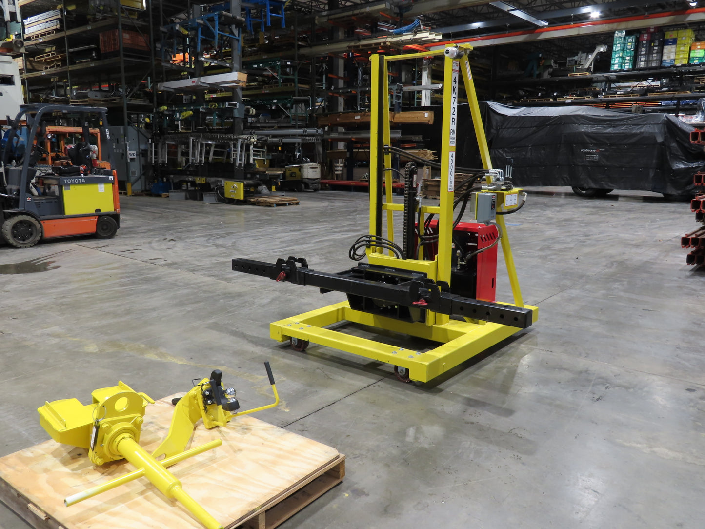 PWI 4K72R Mobile Frame Chassis Rotator RV Trailer Hydraulic 230/480V 3Ph 4000lbs