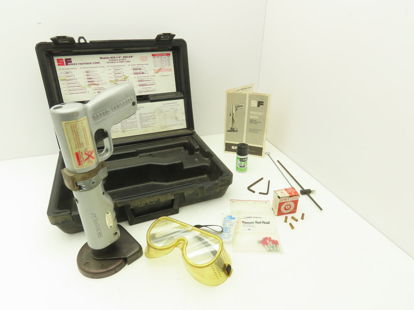 Speed Fastener Model 825 Powder Actuated Stud Driver Tool with Case