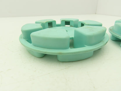 Magnaloy 670 Flexible Coupling Insert Teal Color-Hytrel Material Lot of 2