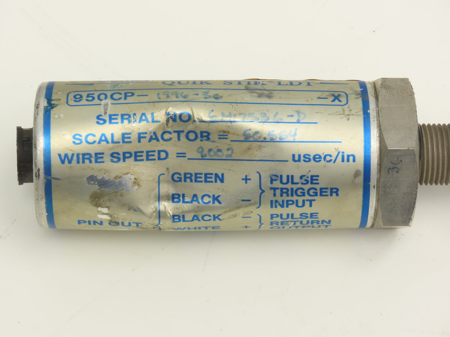 Magnetek Gemco 950CP-1996-36-X Quik Stik LDT Linear Displacement Transducer 36"