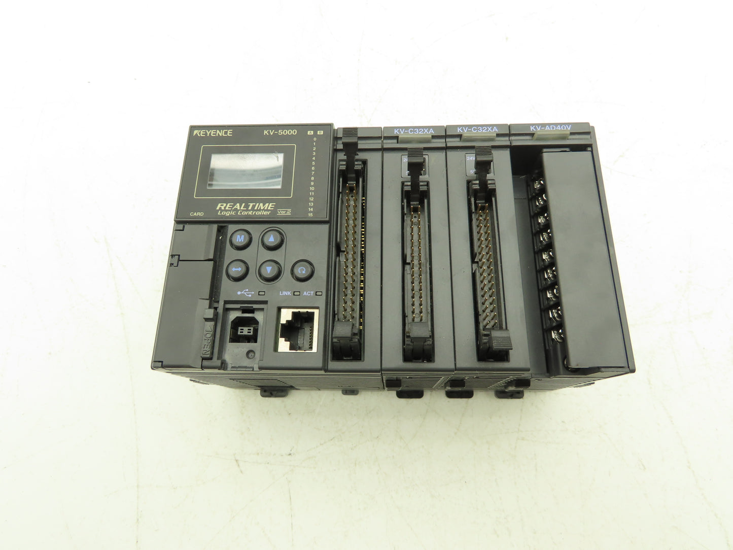 Keyence KV-5000 CPU Realtime Logic Controller w/ 2 Input & 1 Analog Input Module