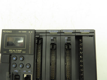Keyence KV-5000 CPU Realtime Logic Controller w/ 2 Input & 1 Analog Input Module