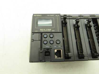 Keyence KV-5000 CPU Realtime Logic Controller w/ 2 Input & 1 Analog Input Module